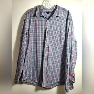 Gap blue red and white button down shirt men's XL  #2124